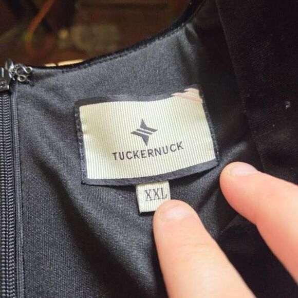 NWOT TUCKERNUCK Black Velvet Odette Midi Dress Size XXL - Picture 5 of 6